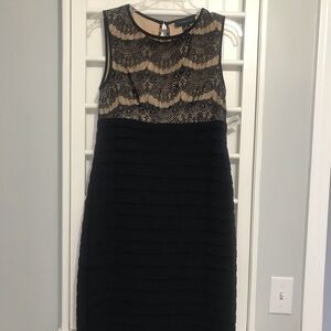 Brand New Black Dress With Nude Illusion Top